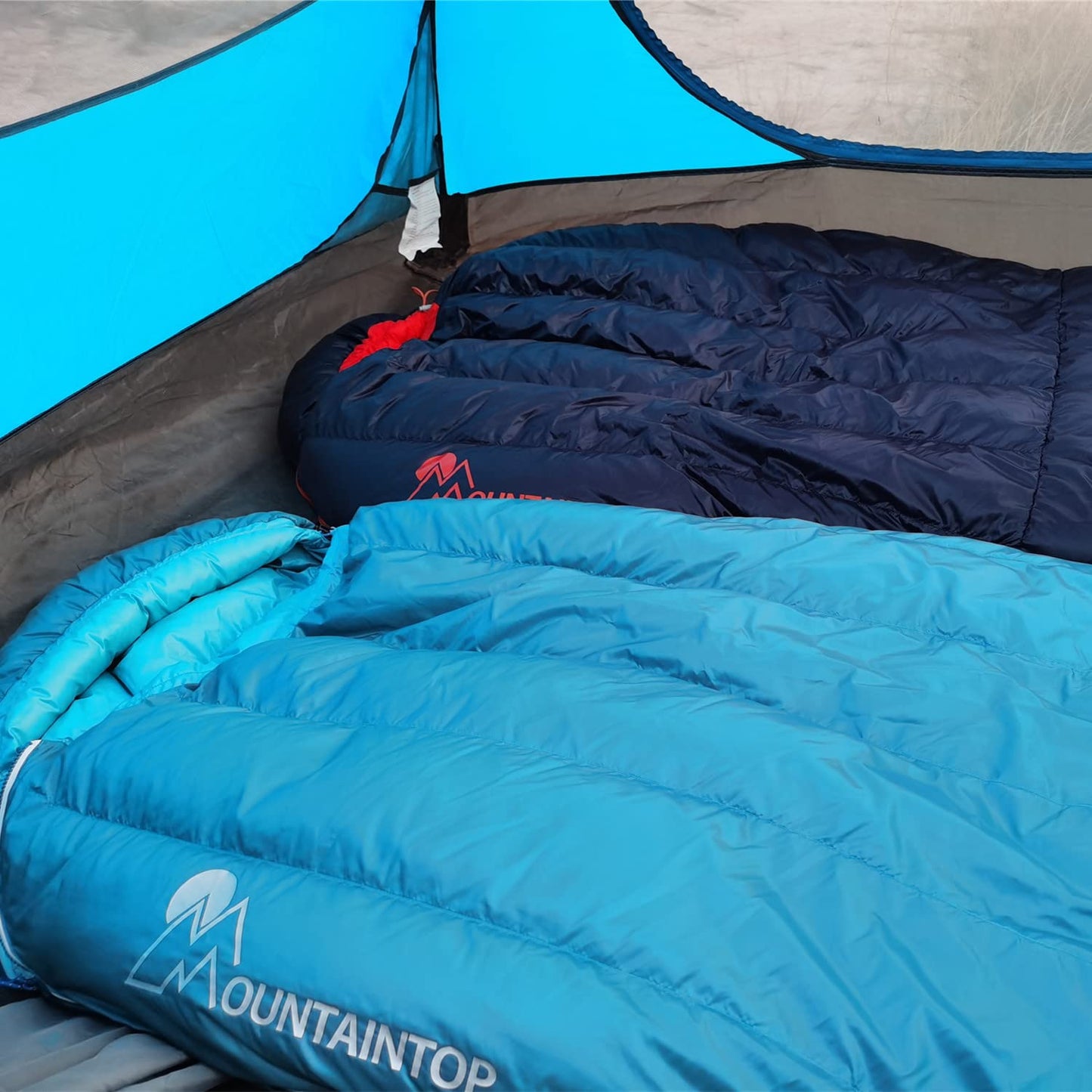 Mountaintop Ultralight Mummy Down Sleeping Bag 650 Fill Power Duck Down Suits for 32 20 Degree F for Camping Hiking Backpacking