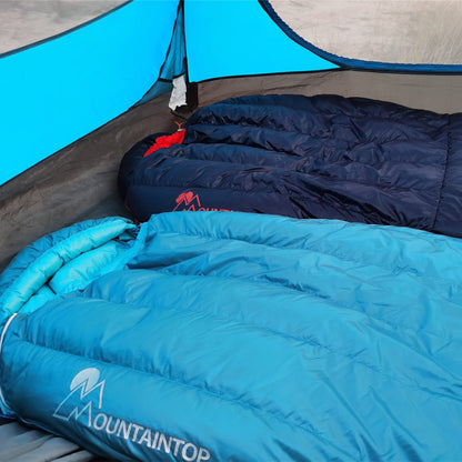 Mountaintop Ultralight Mummy Down Sleeping Bag 650 Fill Power Duck Down Suits for 32 20 Degree F for Camping Hiking Backpacking