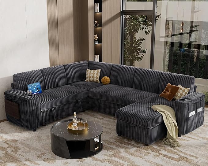 Vipbear 111" Modular Sectional Sleeper Sofa