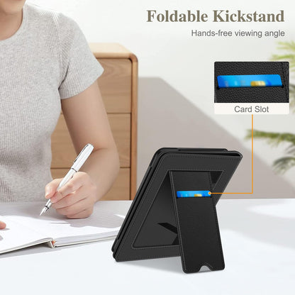 FINTIE Case for 7"/6.8" Kindle Paperwhite(12th/11th Generation-2024/2021) and Kindle Colorsoft Signature Edition - Foldable Stand Cover Auto Wake/Sleep for Paperwhite 2024, Black
