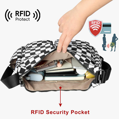 CLUCI Travel Purses for Women, Waterproof Nylon Crossbody Bags for Woman Trendy, Anti Theft Shoulder Handbags for Ladies