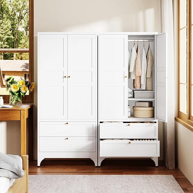 Letaya Metal Armoire Wardrobe Closet