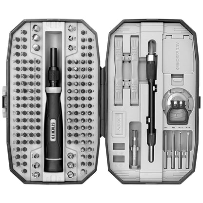 STREBITO Precision Screwdriver Set 153 in 1 Small Screwdriver Set with Case,DIY Repair Tool Kit with 140 CRV Screwdriver Bits for PC, Laptop, Cell Phone, MacBook, PS5, Controller, RC & Computer