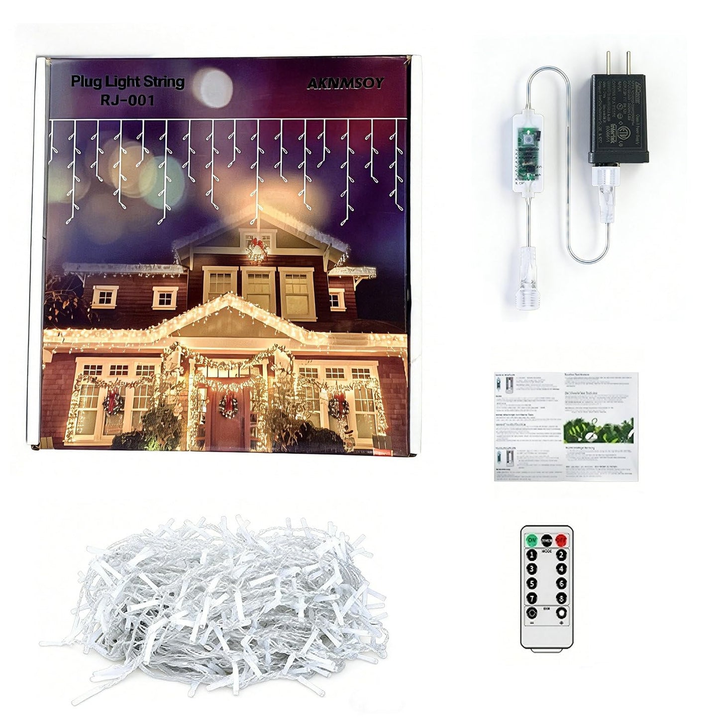 Icicle Lights for Outside, 167ft 17600 LED Icicle Christmas Lights Outdoor Waterproof, 352 Drops with Remote, 8 Modes & Dimmable, Timer for Christmas, Wedding, Party, House, Roof Decoration, White