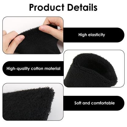 Kettlebell Wrist Guards with Built-in PP Hard Plate for Impact Protection, Moisture-Wicking Cotton Sweatbands for Heavy Lifting & HIIT, Zero Setup Large Fit for Thicker Wrists & Users Over 220 lbs