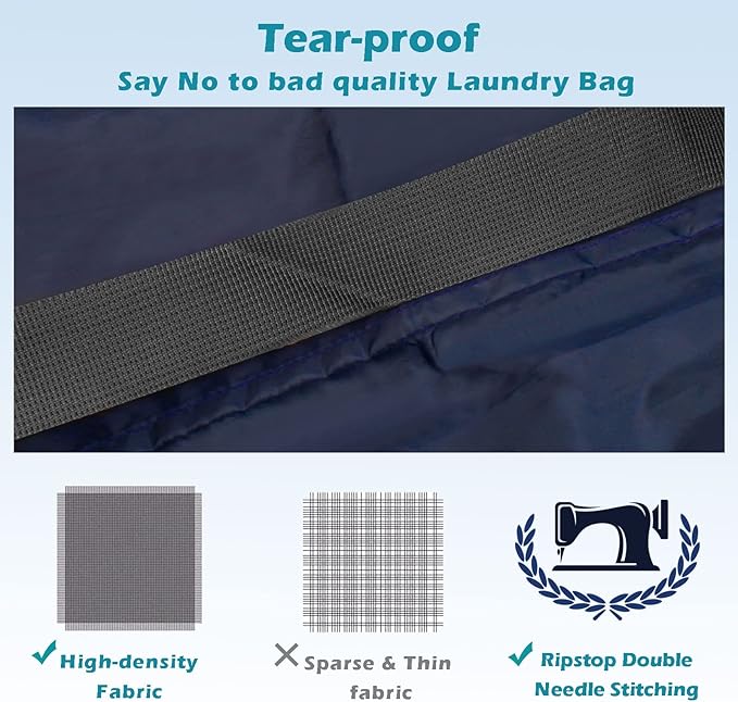 Heavy Duty Laundry Bag 2 Pack XL Nylon Laundry Bags