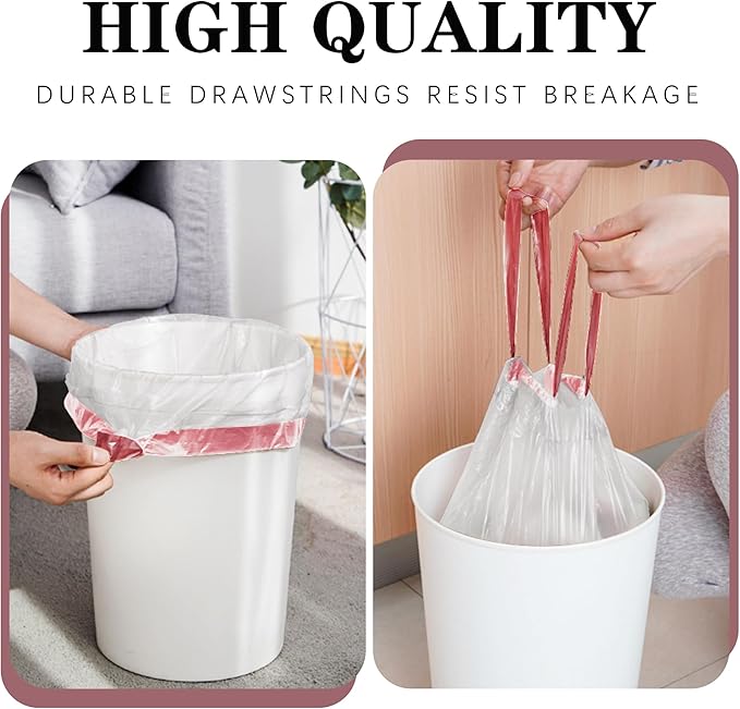 8 Gallon Trash Bags, Thick Plastic Trash Can Liners, Fits 30 Liter Wastebaskets