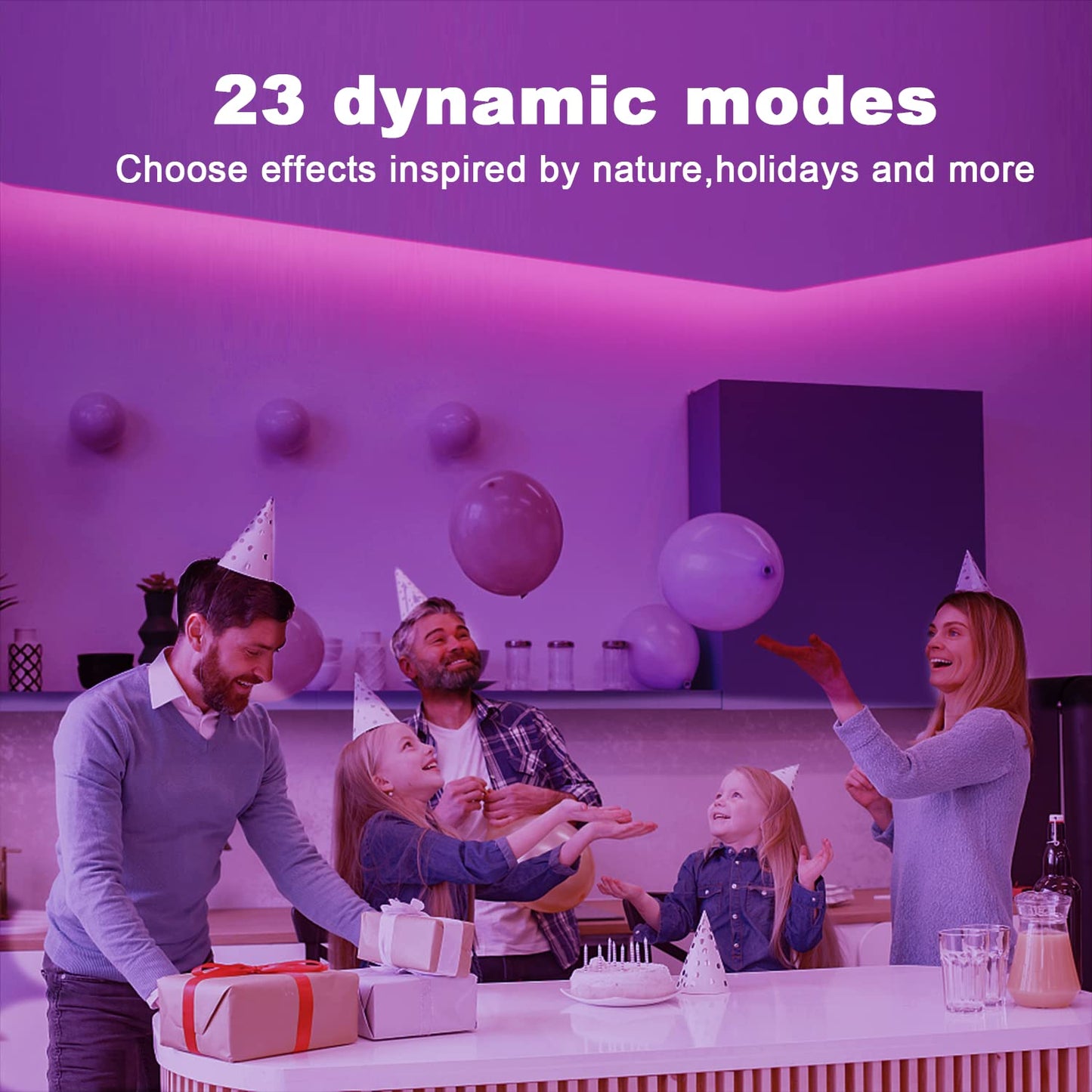 dalattin Led Lights for Bedroom 200ft, Smart Led Strip Lights with App Control Remote, RGB LED Light Strips, 24V Led Strip Lights for Room Decoration Party, Festival Decor(2 Rolls of 100ft)