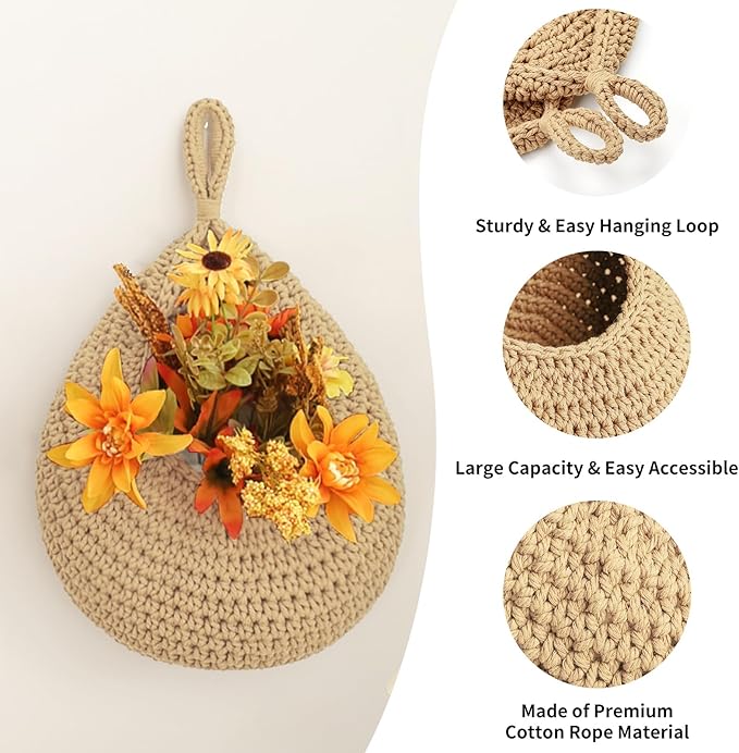 Boho Wall Hanging Fruit Baskets