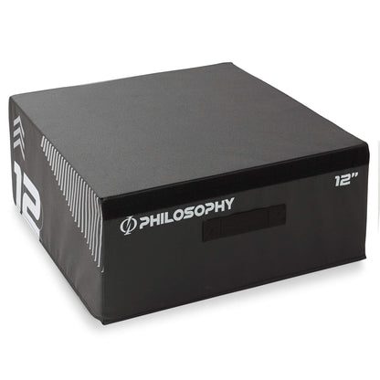 Philosophy Gym Soft Foam Plyo Box - 12", Stackable Plyometric Jump Box for Home Gym, HIIT, Jumps, Step-Ups, Agility and Strength Training