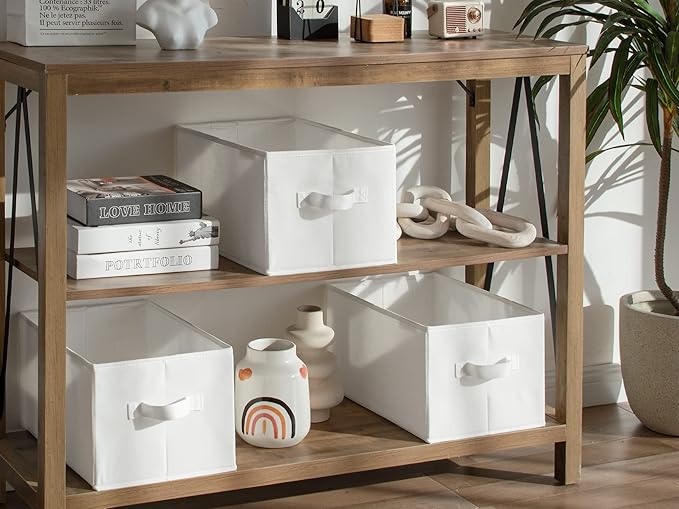 StorageWorks Collapsible Shelf Baskets, Storage Bins