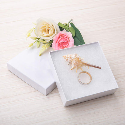 GEFTOL Jewelry Gift Boxes 96 Pack 3.5x3.5x1 Inch Cardboard Jewelry Boxes,Small Gift Boxes for Jewelry Earrings Necklaces Handmade Bangles Bracelets(White)