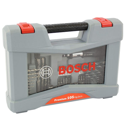 Bosch Professional 105 Pieces Premium X-Line Drill Bit and Screwdriver Bit Set (for wood, metal and stone, Accessories drill)