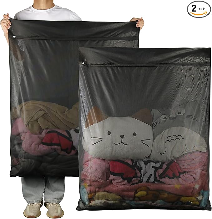 2Pcs Extra Large Mesh Laundry Bags