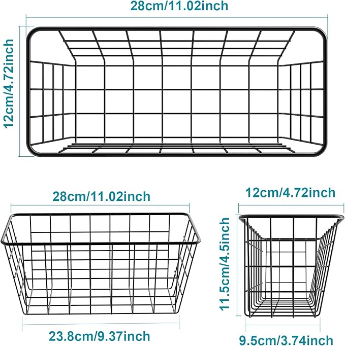 MaraFansie Over the Cabinet Door Organizer Wall Wire Baskets Hanging Kitchen
