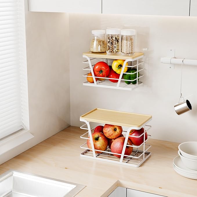 2 Pack Stackable Laundry Room Organization and Storage, Laundry Room Decor and