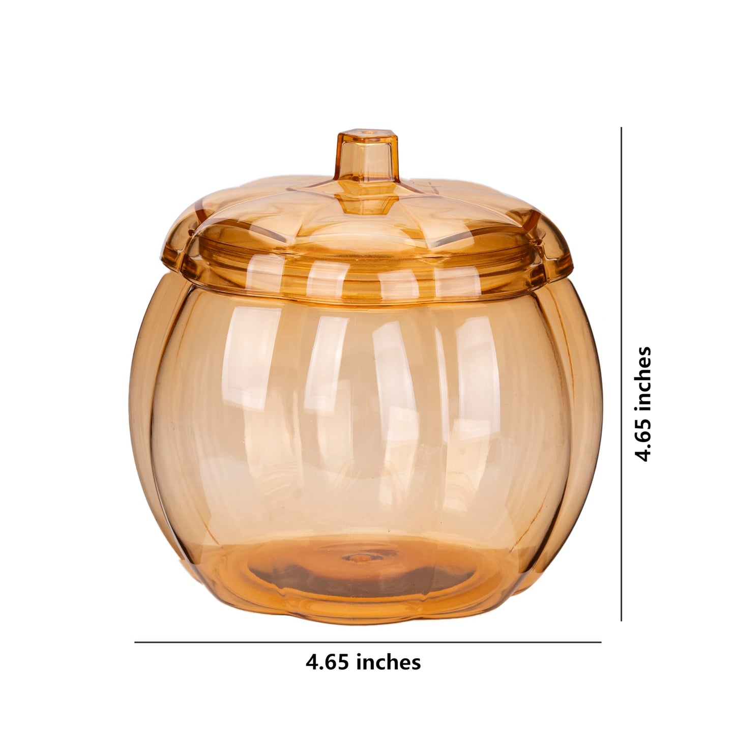 HANZE Large Pumpkin Container, Pumpkin Shaped Candy Toy Jar, Back To School, Teacher Appreciation Gift, Party Ornaments, Halloween, Thanksgiving，Christmas Decor Box - Orange, 2 Pack