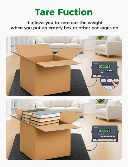 24"x24" 2500Lbs Arczorix Industrial Floor Scale, Precision Pallet Scale with Digital Indicator, Heavy Duty Weighing Scale for Floor Bench Office Weight Weighing