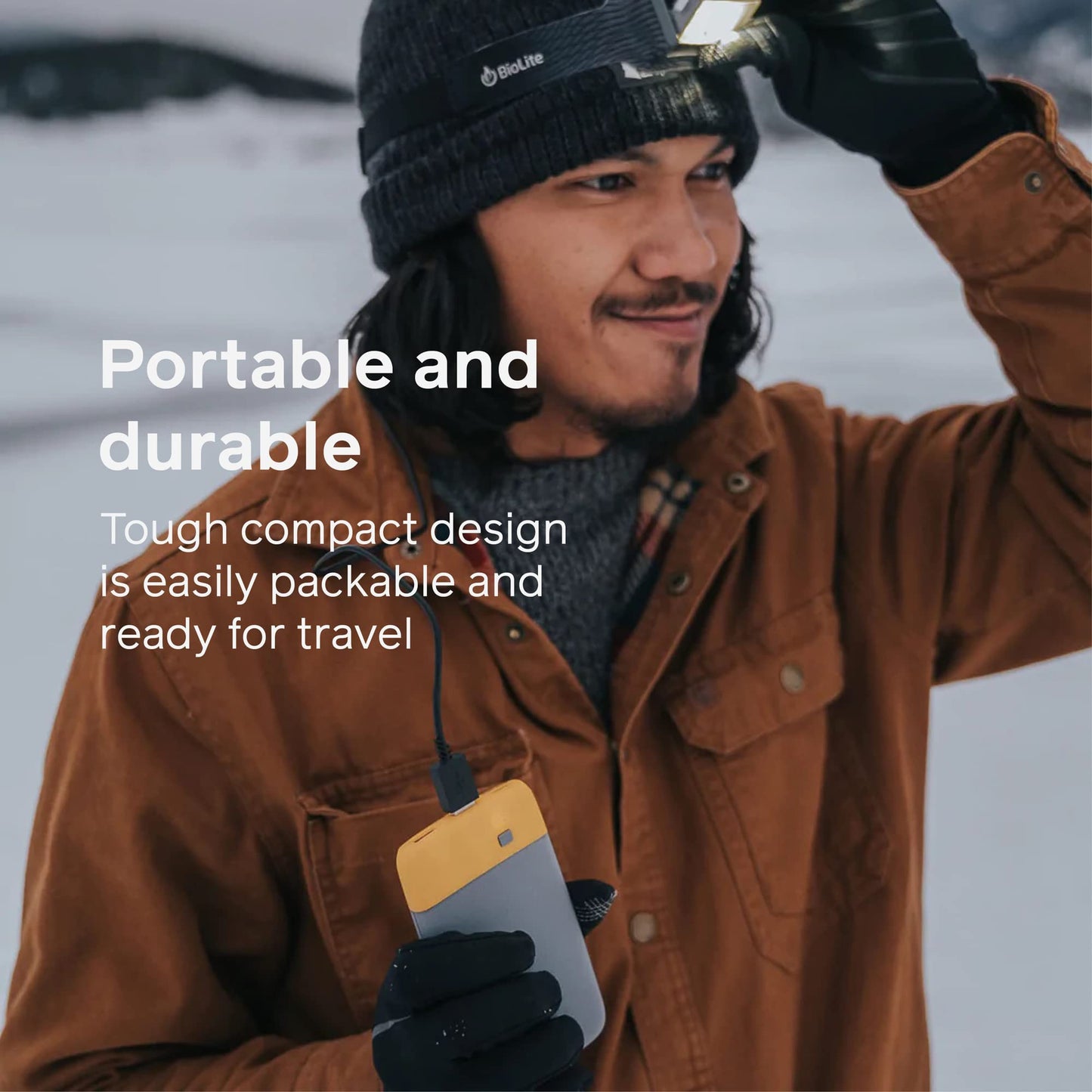 BioLite, Charge 20 PD, 6,000 mAh Multiple Device Portable Power Bank, 18 W USB-C in/Out and USB-A Out