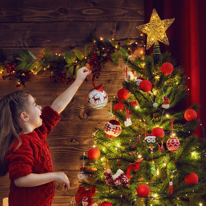 Christmas Tree Toppers Xmas Glitter Gold Hollow Star Treetop Topper for Christmas Tree Decoration. 1