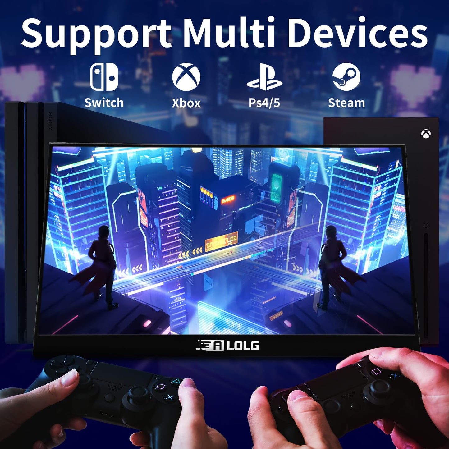 10.5''Portable Monitor for latop ,2K FHD 60HZ Laptop Monitor Screen,USB-C and HDMI Inputs, Ultra-Slim IPS Panel with HDR and Premium Smart Cover & Speakers for Laptop,PC,Phone,PS4/5,Switch,Mac,Xbox