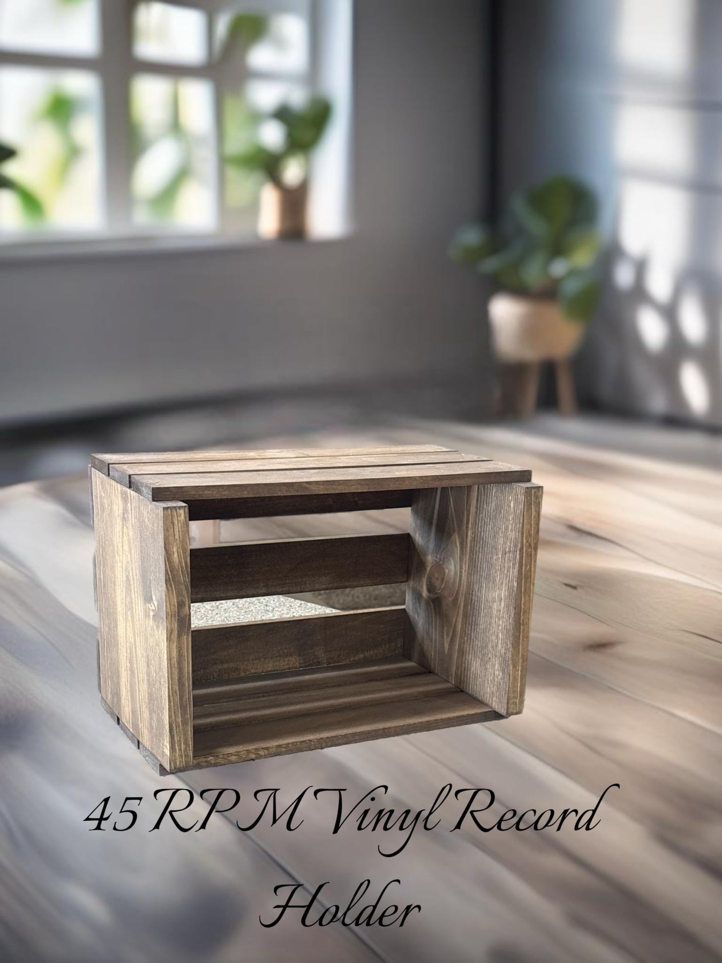 Darla'Studio 66 45 RPM Vinyl Record Storage Wood Crate
