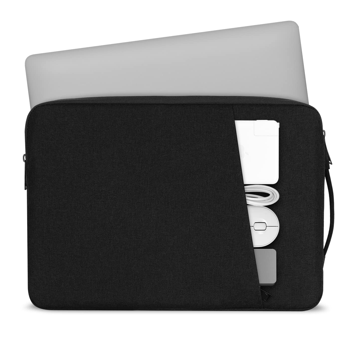 Chelory Laptop Sleeve Bag Compatible for 16 17 Inch HP/Lenovo/Asus/Acer/Dell Notebook Ultrabook Chromebook, Shockproof Computer Protective Cover Carrying Case with Handle, Black