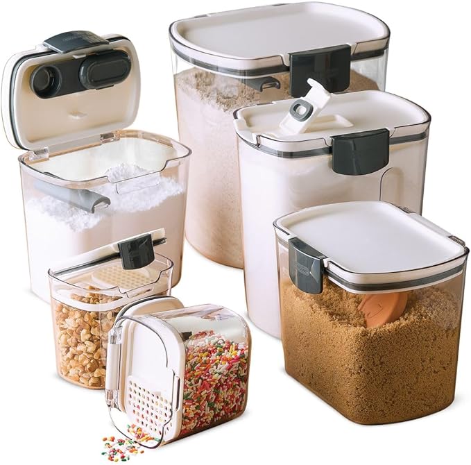 Progressive ProKeeper Baker's Airtight Kitchen Storage Canister Container Set