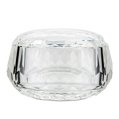 DONOUCLS Crystal Candy Dish, Nut Bowl with Lid 3" x 4.7" Decorative Crystal Bowl&Jar for Home Wedding Table