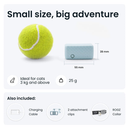 Tractive Mini GPS Cat Tracker | Market Leader | Real-Time Location Tracking | Location History | Monitor Activity | Collar Included