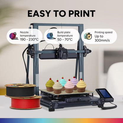 OVERTURE Matte PLA Filament 1.75mm, Easy to Print, PLA Matte 3D Printer Filament 1kg (2.2lbs), Cardboard Spool, Accuracy ± 0.02mm (Matte Black)