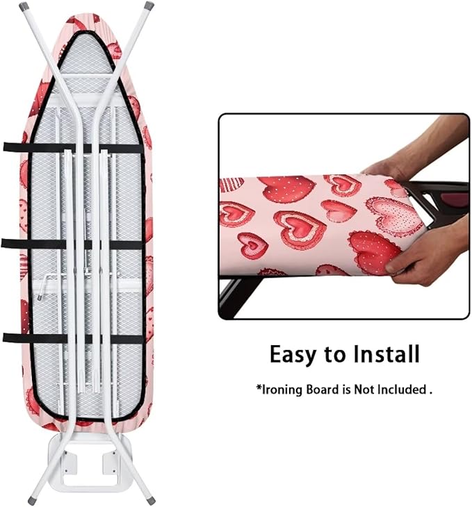 Love Ironing Board Cover 15″x54″ Valentines Day Ironing Pad Covers Padding