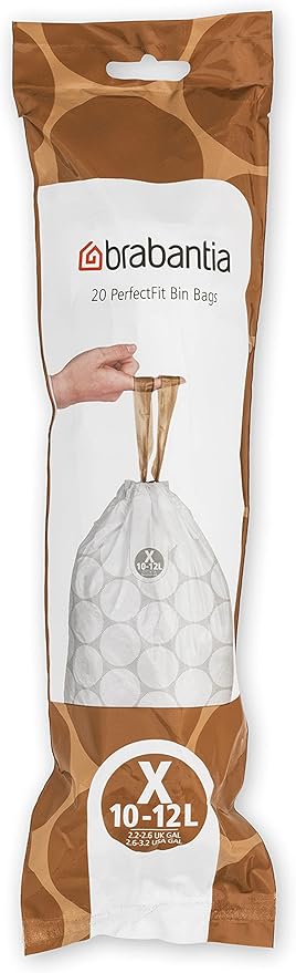 Brabantia PerfectFit Trash Bags Thick Plastic Trash Can Liners