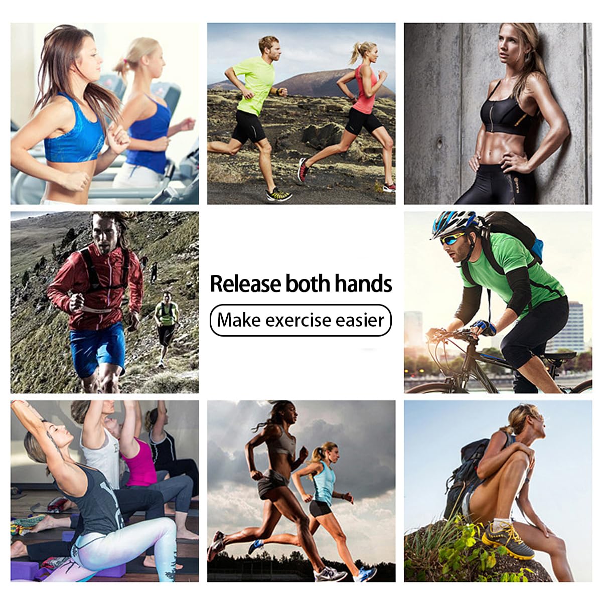 RAKSONIC Running Phone Armband for Men Women,Universal Arm Bands for Phones Below 8 Inches,Waterproof Cell Phone Armband for Hiking,Running,Cycling,Climbing(Grey L)