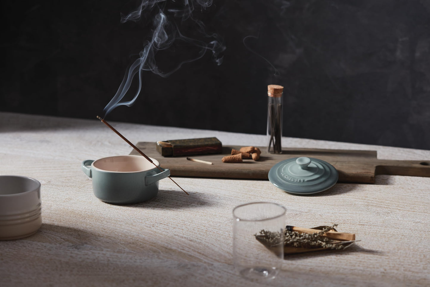 Le Creuset Stoneware Mini Round Cocotte, 8 oz., Sea Salt