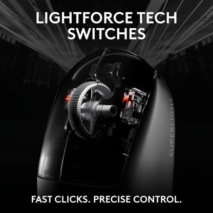 Logitech G PRO X SUPERLIGHT 2 Wireless Gaming Mouse, 60g Pro-Grade with 5 Programmable Buttons, 44k DPI Sensor, 8kHz Report Rate, USB-C Charging for PC/Mac - Black
