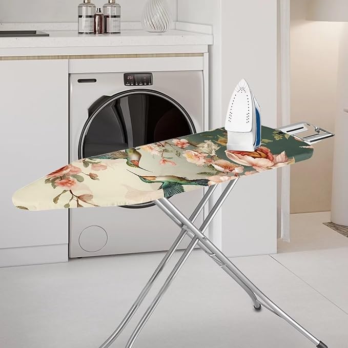 GLENLCWE Hummingbird Peony Ironing Board Cover