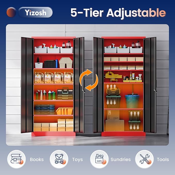 Yizosh Metal Garage Storage Cabinet