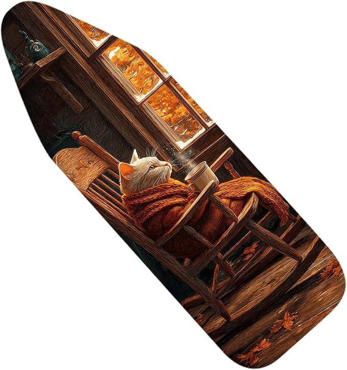 Nuxovilar Cat in Rocking Chair Pattern Ironing Board Cover, 15 * 54inch