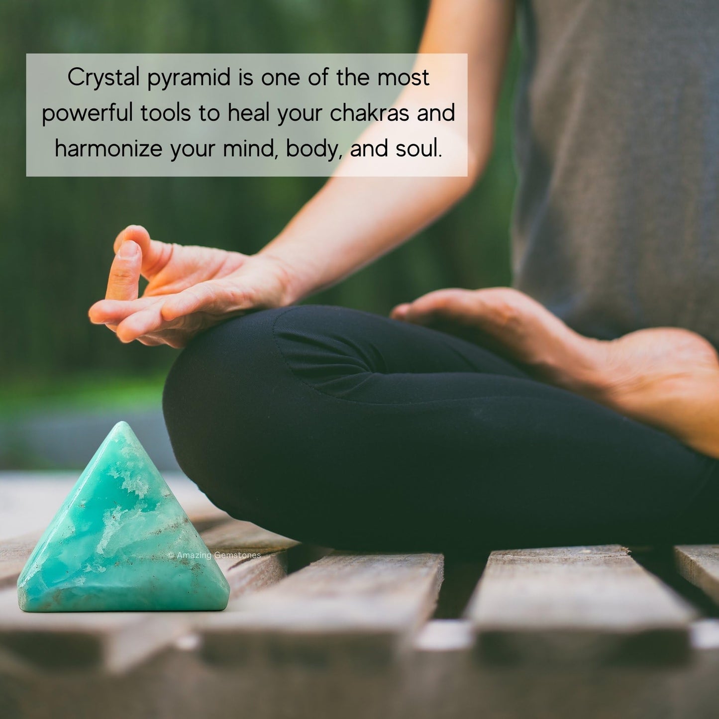 Amazing Gemstone Caribbean Calcite Pyramid Crystal Healing Stones - 1.5" Great Pyramid Figurine of Natural Stone Pyramid for Meditation, Reiki, Chakra Balancing and Crystal Pyramids Grid