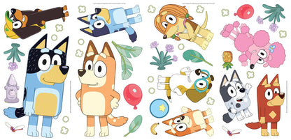 RoomMates Bluey Family and Friends Peel and Stick Wall Decals, RMK5457SCS