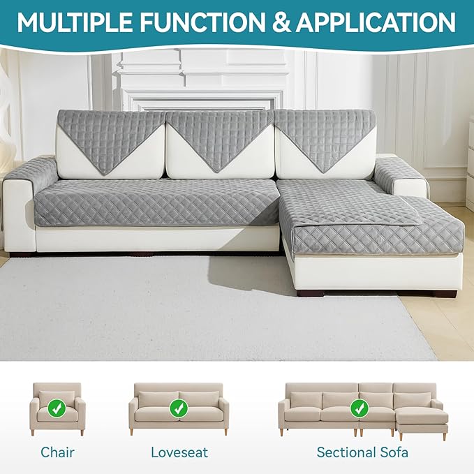 DeepDream Backrest Couch Cover, Sectional Couch Covers, Sofa Covers