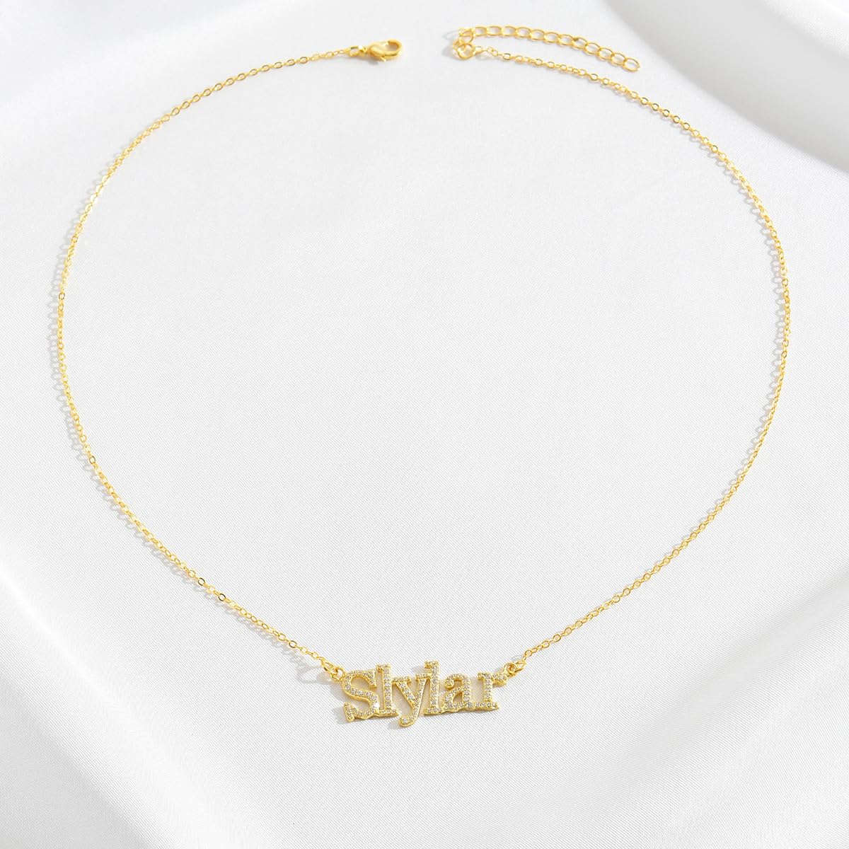 RESVIVI Dainty Custom Name Necklace Personalized Nameplate Necklace Customized Name Jewelry Gift for Women Mother