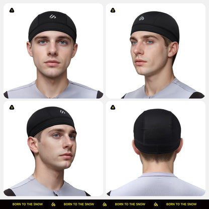 SAITAG 3 Pieces Skull Cap Helmet Liner, Cooling Hat Welding Cycling Beanies Head wrap for Men Women Hard Hat Durags