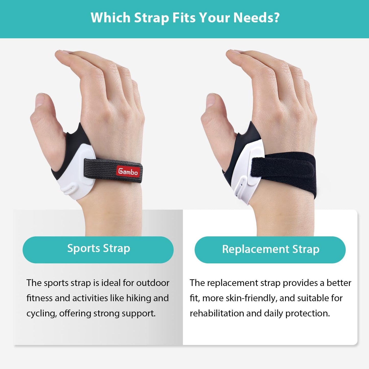 Gambo CMC Thumb Brace for Osteoarthritis, Upgrade Thumb Splint for Joint Pain, Tendonitis, and Arthritis Relief - Thumb Support Stabilizer for Active (Large, Left Hand)