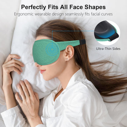 Gritin 100% Blackout Sleep Eye Mask for Women Men, Zero Pressure Sleeping Mask - Ergonomic Design 3D Cutout Eye Movement and Eyelash Friendly Night Blindfold, Ultra Soft Comfortable for Sleeping