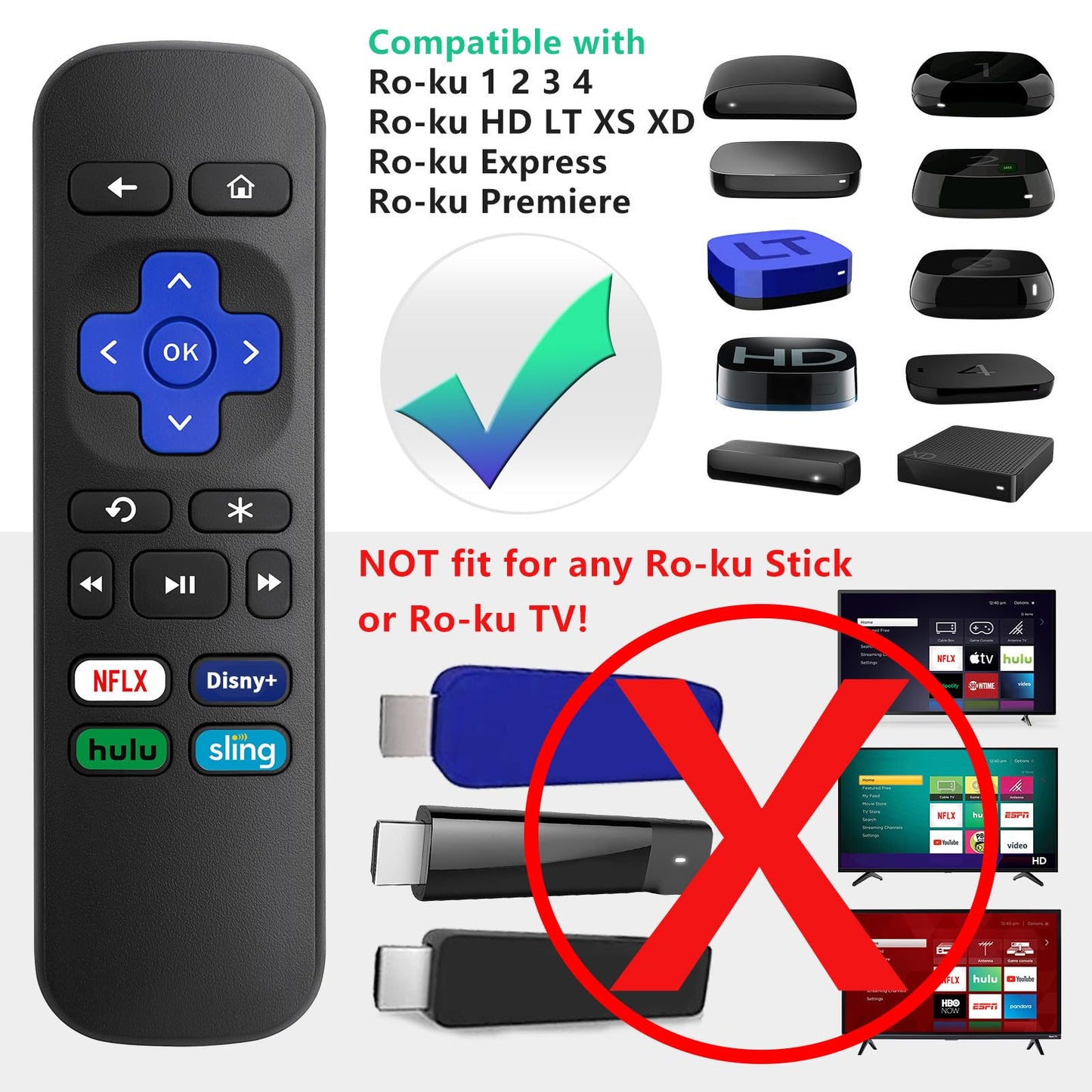 Replacement for Google-Chromecast-Remote, for Chromecast with Google TV Remote 4K/HD & Google TV Streamer 4K(Only for Snow Chromecast Google)