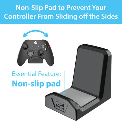 TotalMount Controller Wall Stands (4 Pack) with Non-Slip Pads & Removable Adhesive for Xbox, PS5, PS4, and Nintendo – These Premium Holders Won’t Damage Your Wall with Screws or Permanent Adhesive