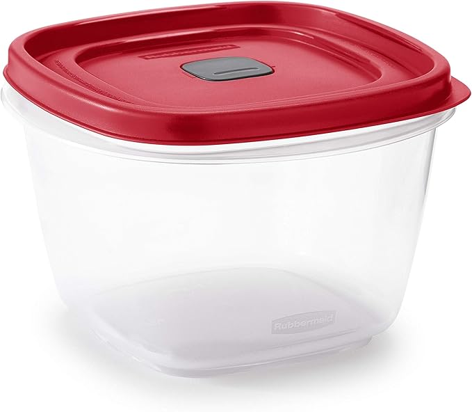 Rubbermaid Easy Find Vented Lid Food Storage Containers 7-Cup Red
