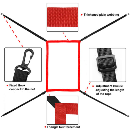 AOLIGEIJS Baseball Net Adjustable Strike Zone Target… (Strike Zone, Red)